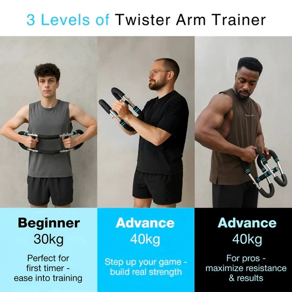 Arm Twist Trainer, Adjustable Arm Twist Chest Exerciser for Strengthening Upper Body Muscles