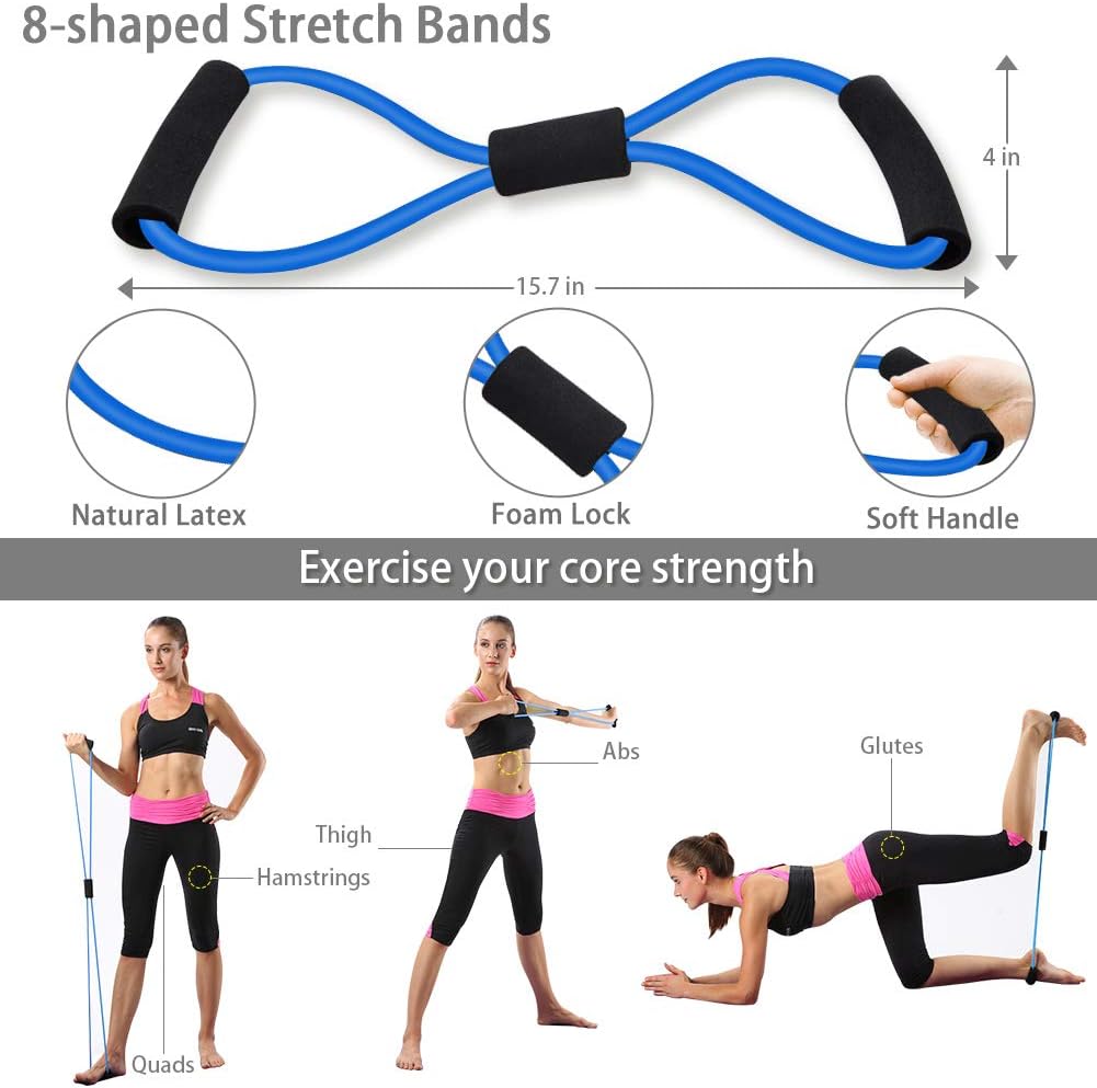 Ab Roller, 10-in-1 Ab Workout Wheel Set with Resistance Bands, Knee Pads, Jump Rope, and Push-up Bar