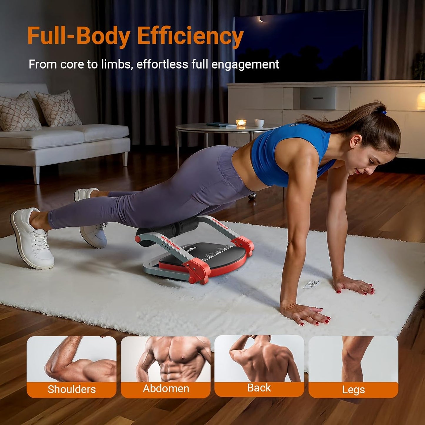 MERACH Home Gym, Abdominal Trainer with 3 Adjustable Resistance Levels