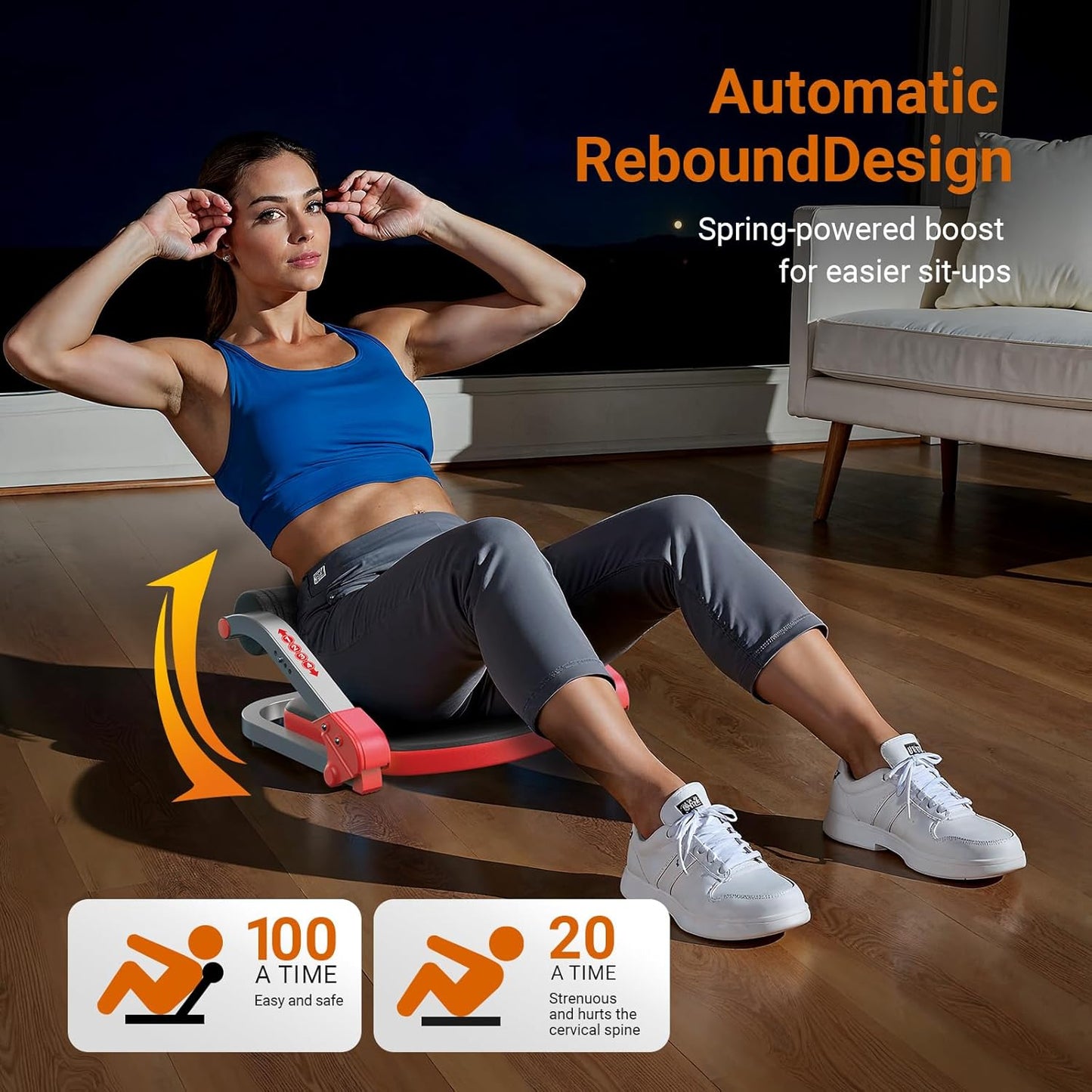 MERACH Home Gym, Abdominal Trainer with 3 Adjustable Resistance Levels
