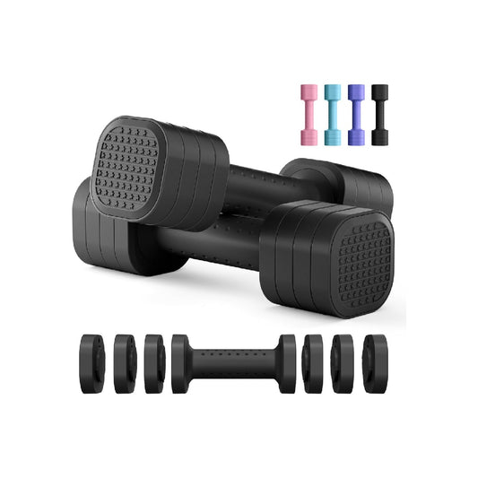 Zempox Adjustable Dumbbell Set, 2-Piece Set, 4-in-1 Women's Free Weight Dumbbell Set, 2 lbs 3 lbs 4 lbs 5 lbs Each